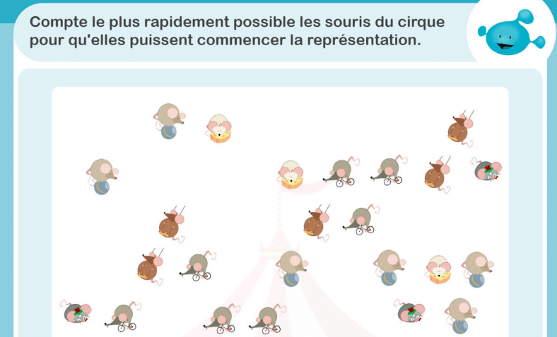 Activité attention soutenue enfants attrape la souris